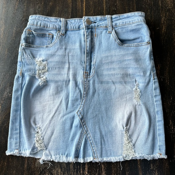Demin Blvd Distressed Jeans Mini Skirt. Size Medium - Picture 1 of 8